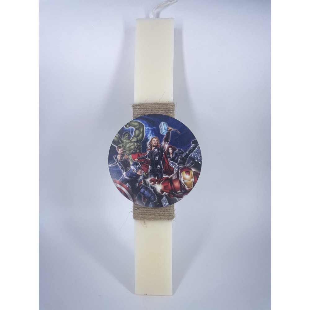 Avengers Easter candle – handmade scented candle from plant-based soy wax -  | Candlespap.gr