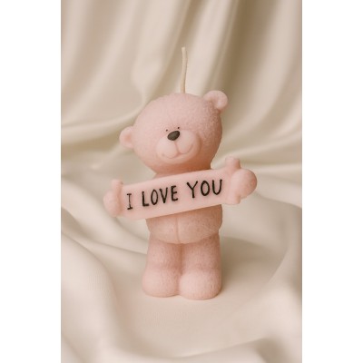 ❤️Bear 'i Love you' Αρωματικό χειροποίητο φυτικό κερί σόγιας