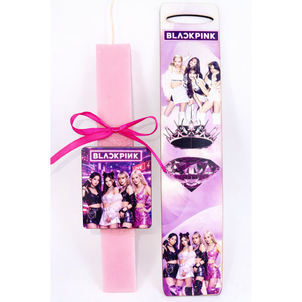 BLACKPINK Easter Candle with Wooden Back Panel -  | Candlespap.gr