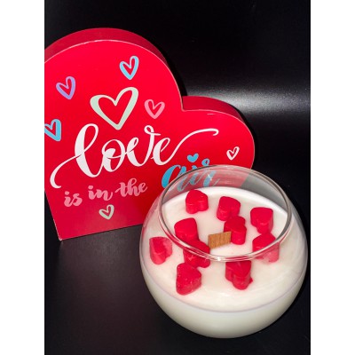 ❤️Candlescup with hearts Handmade Scented Candle Plant-Based Soy Wax