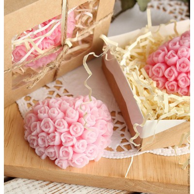 ❤️Flower Love Heart Αρωματικό χειροποίητο φυτικό κερί σόγιας