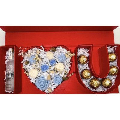 Gift Box “I ❤️ U” Belvedere, ferrero & Candles Edition