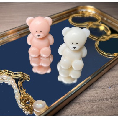 Junior Teddy Bear Handmade Scented Candle Plant-Based Soy Wax