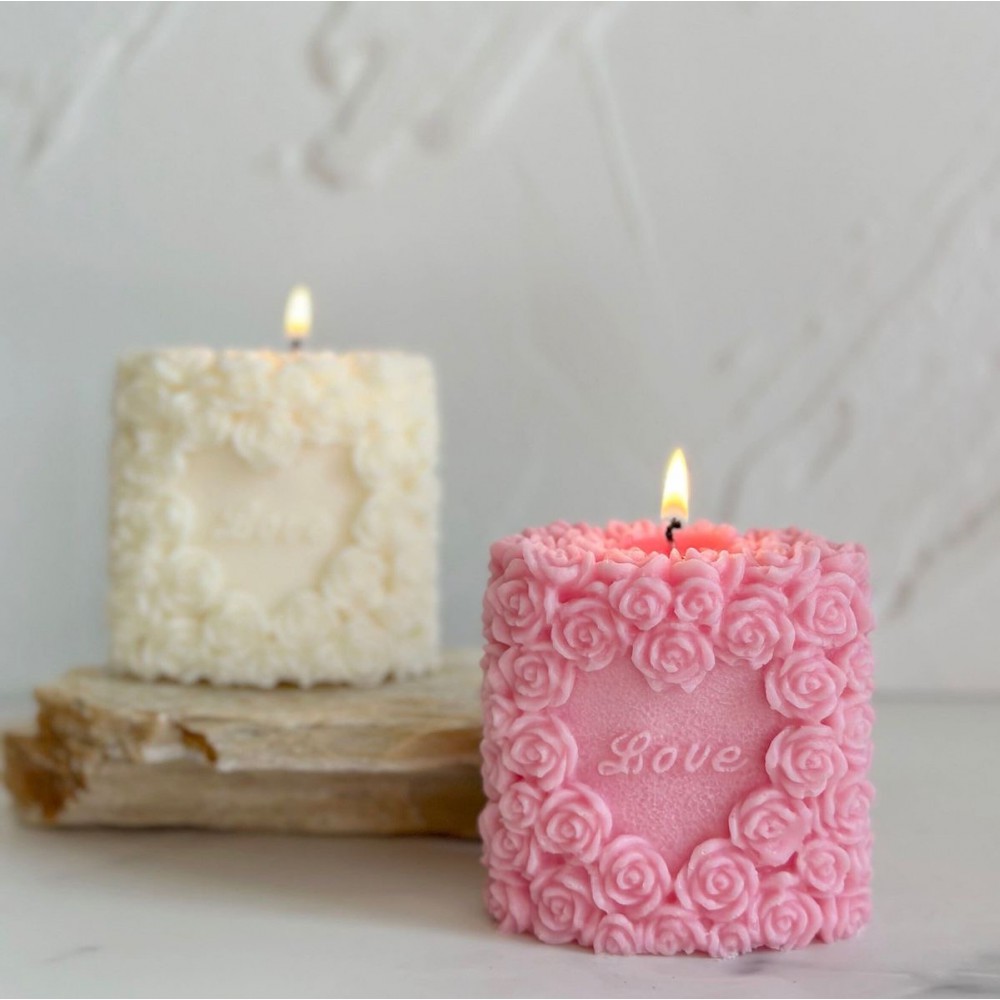Love & Rose Handmade Scented Candle Plant-Based Soy Wax - Candles | Candlespap.gr