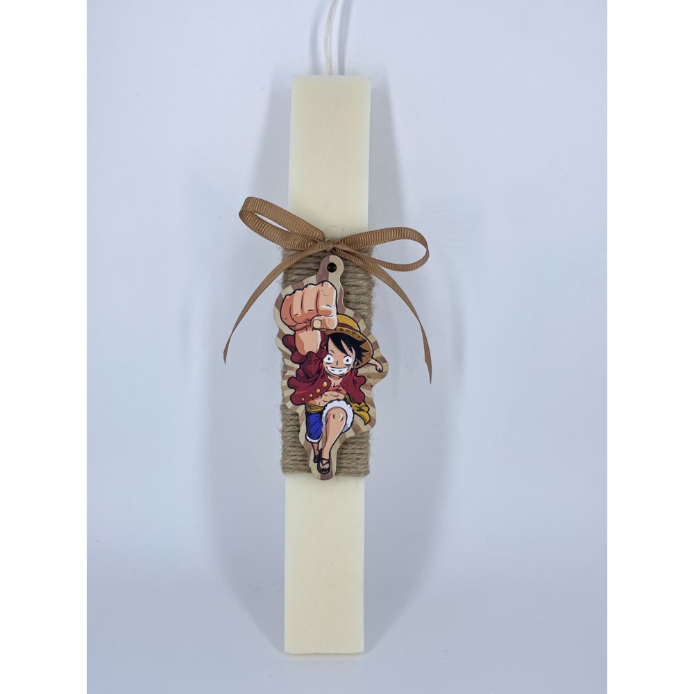 Luffy Easter candle – handmade scented candle from plant-based soy wax - Easter Candles | Candlespap.gr