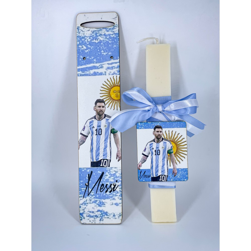  Messi Easter candle – handmade scented candle from plant-based soy wax - Easter Candles | Candlespap.gr