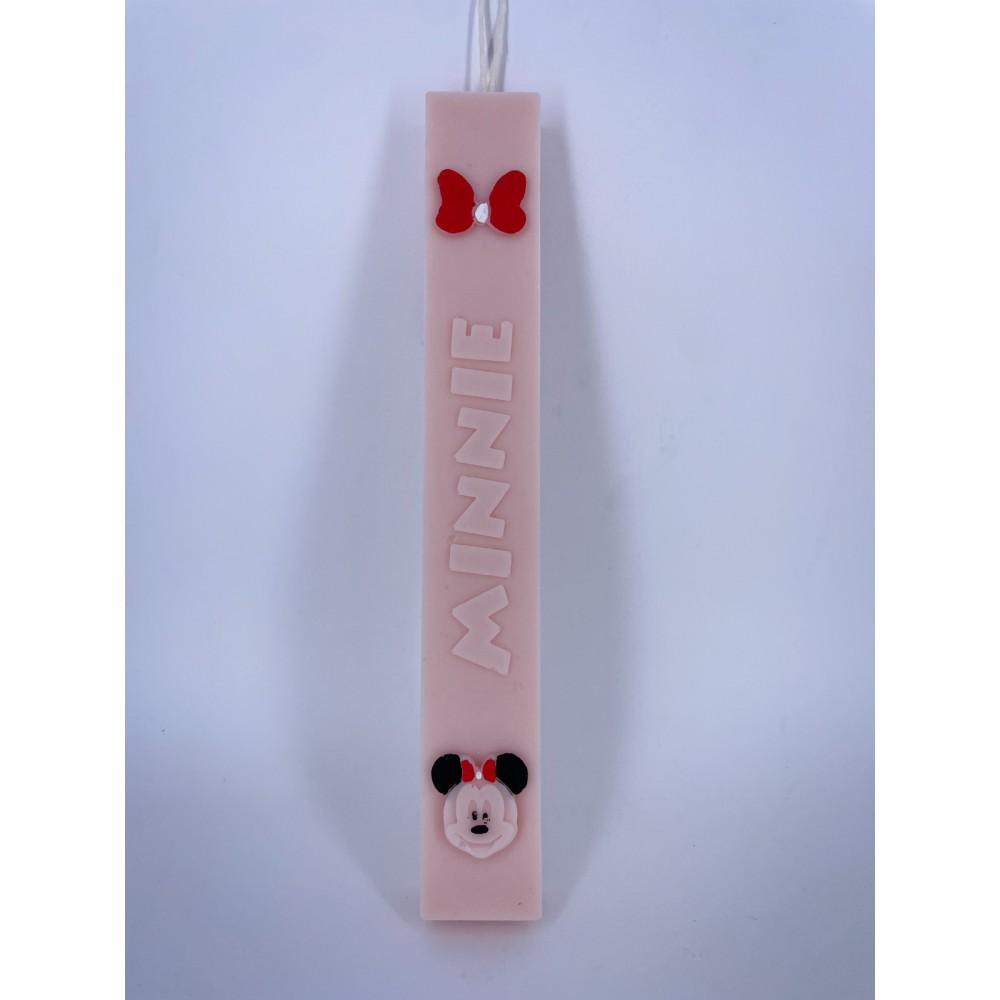 Minnie Mouse Easter candle – handmade scented candle from plant-based soy wax - Easter Candles | Candlespap.gr