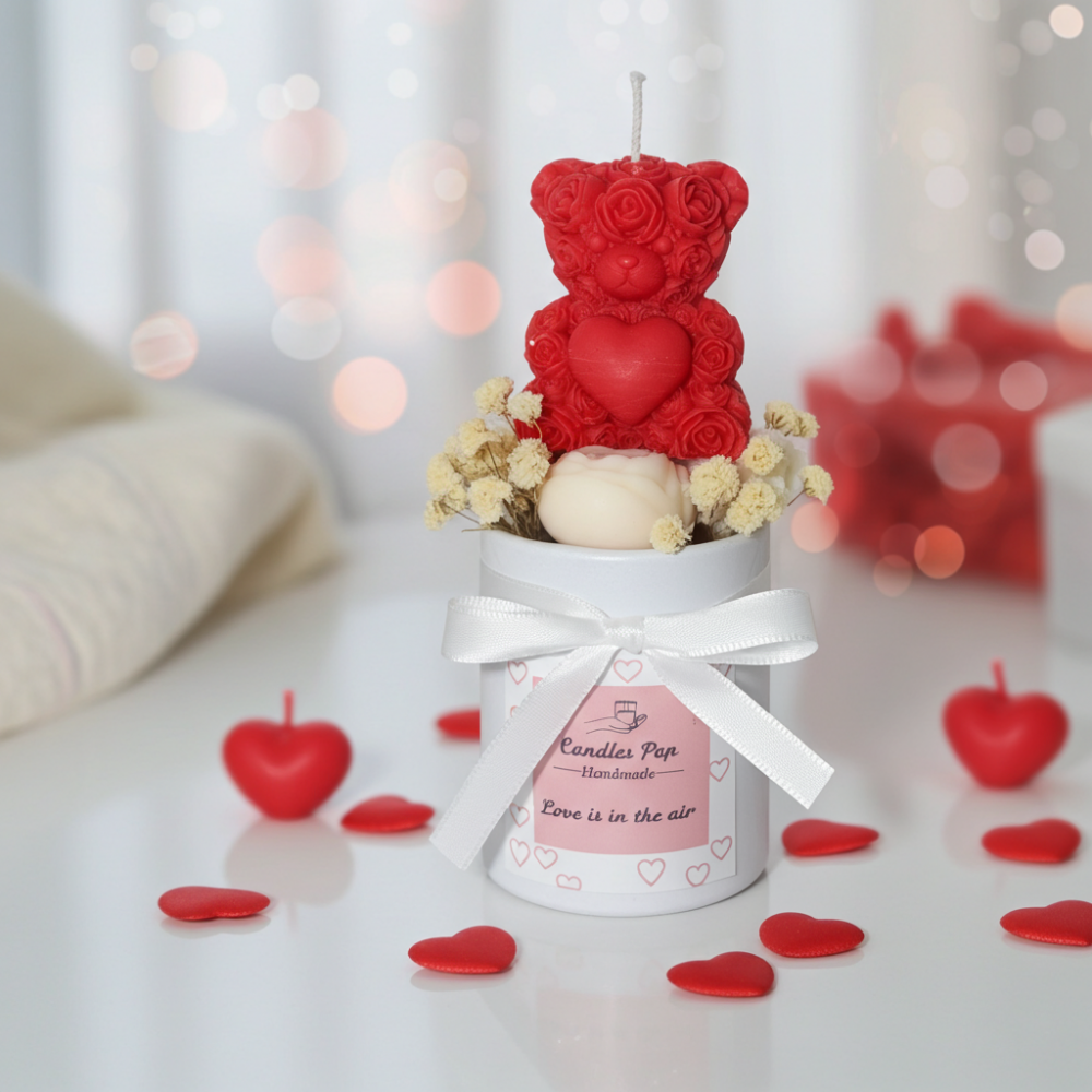 My Little Valentine – Red Bear  - Valentine's Day ❤  | Candlespap.gr