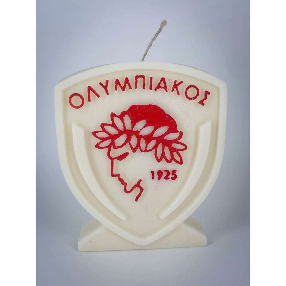 Olympiacos Emblem Handmade Scented Candle Plant-Based Soy Wax - Candles | Candlespap.gr