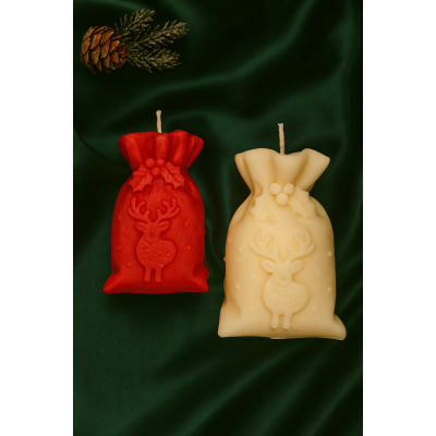 Reindeer Gift Bag Αρωματικό χειροποίητο φυτικό κερί σόγιας