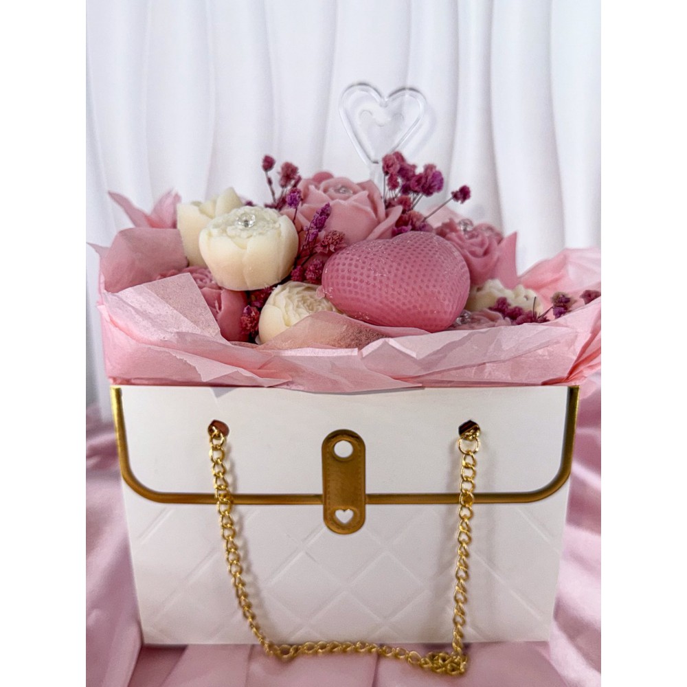 ❤️Romantic Bag Of Candles Flowers | Candlespap.gr