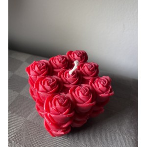Rose Cube Handmade Scented Candle Plant-Based Soy Wax - Candles | Candlespap.gr