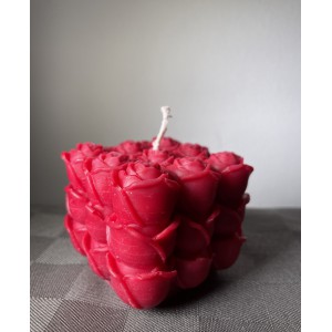 Rose Cube Handmade Scented Candle Plant-Based Soy Wax - Candles | Candlespap.gr