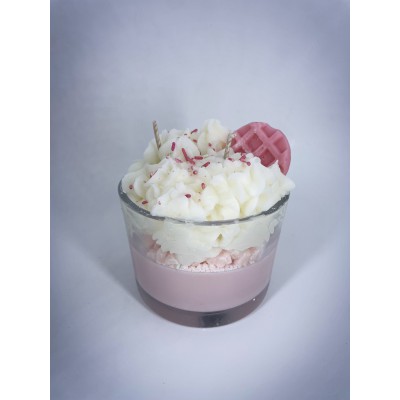 Waffle sweet candle cup Χειροποίητο αρωματικό φυτικό κερί σόγιας 