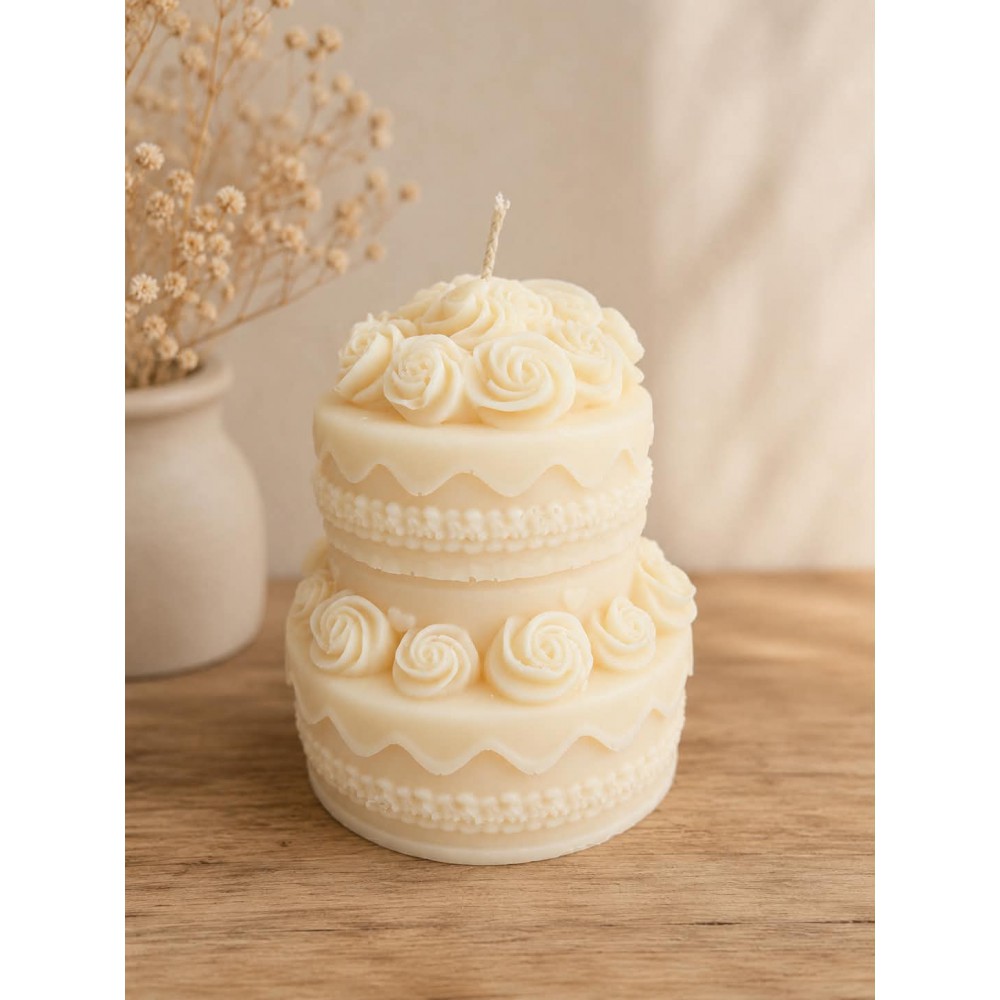 Wedding Cake Handmade Scented Candle Plant-Based Soy Wax | Candlespap.gr