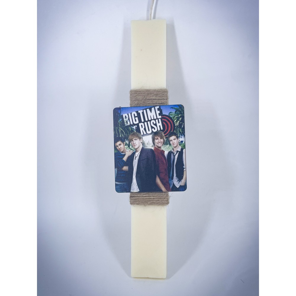 Λαμπάδα Big Time Rush Αρωματικό χειροποίητο φυτικό κερί σόγιας -  | Candlespap.gr