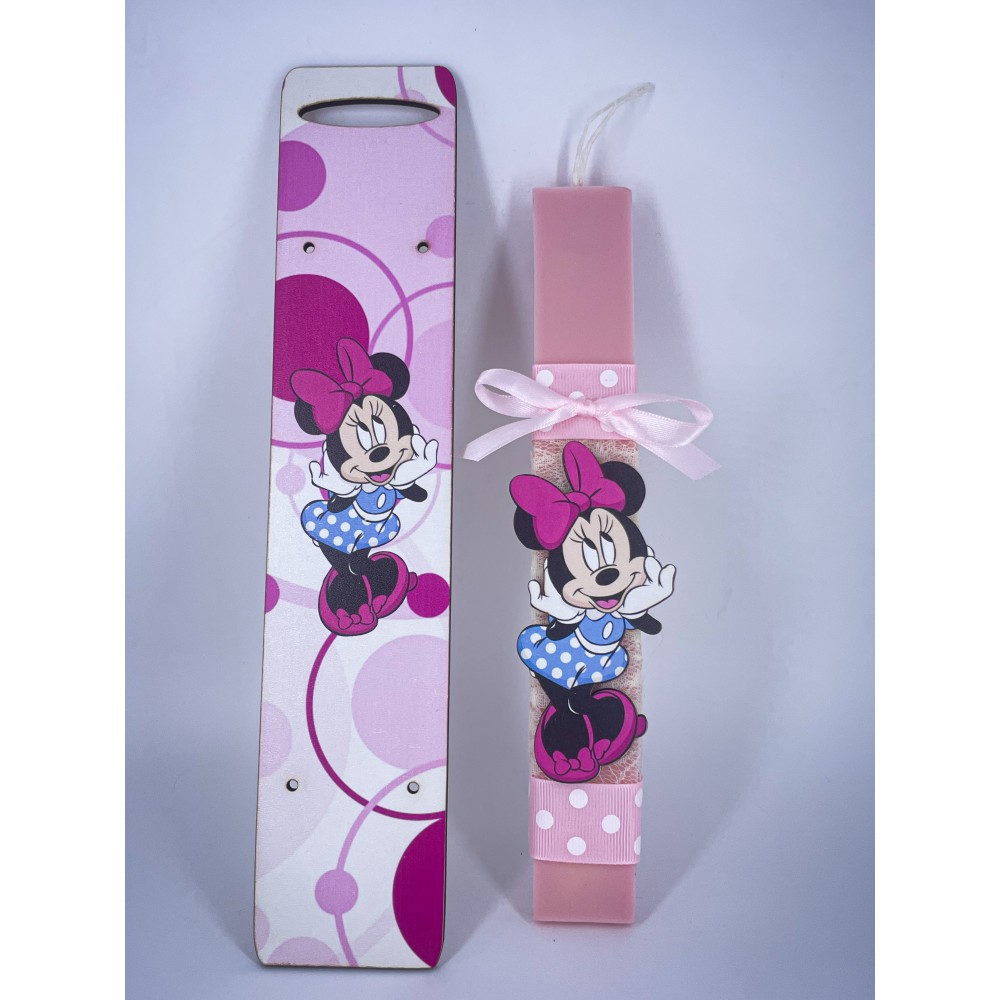 Λαμπάδα ‘’Minnie’’ Αρωματικό χειροποίητο φυτικό κερί σόγιας -  | Candlespap.gr