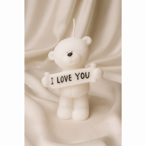 ❤️Bear 'i Love you' Αρωματικό χειροποίητο φυτικό κερί σόγιας | Candlespap.gr