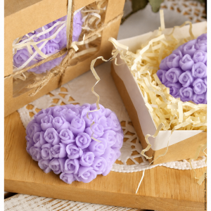 ❤️Flower Love Heart Αρωματικό χειροποίητο φυτικό κερί σόγιας | Candlespap.gr