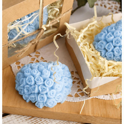 ❤️Flower Love Heart Αρωματικό χειροποίητο φυτικό κερί σόγιας