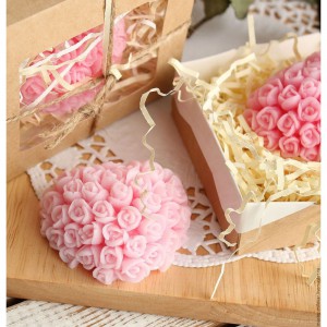 ❤️Flower Love Heart Αρωματικό χειροποίητο φυτικό κερί σόγιας | Candlespap.gr