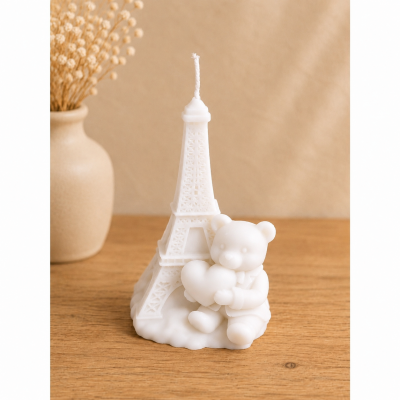 ❤️Paris Love Bear Handmade Scented Candle Plant-Based Soy Wax
