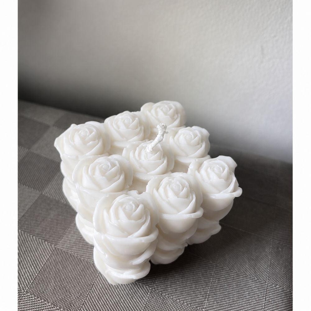 ❤️Rose Cube Handmade Scented Candle Plant-Based Soy Wax | Candlespap.gr